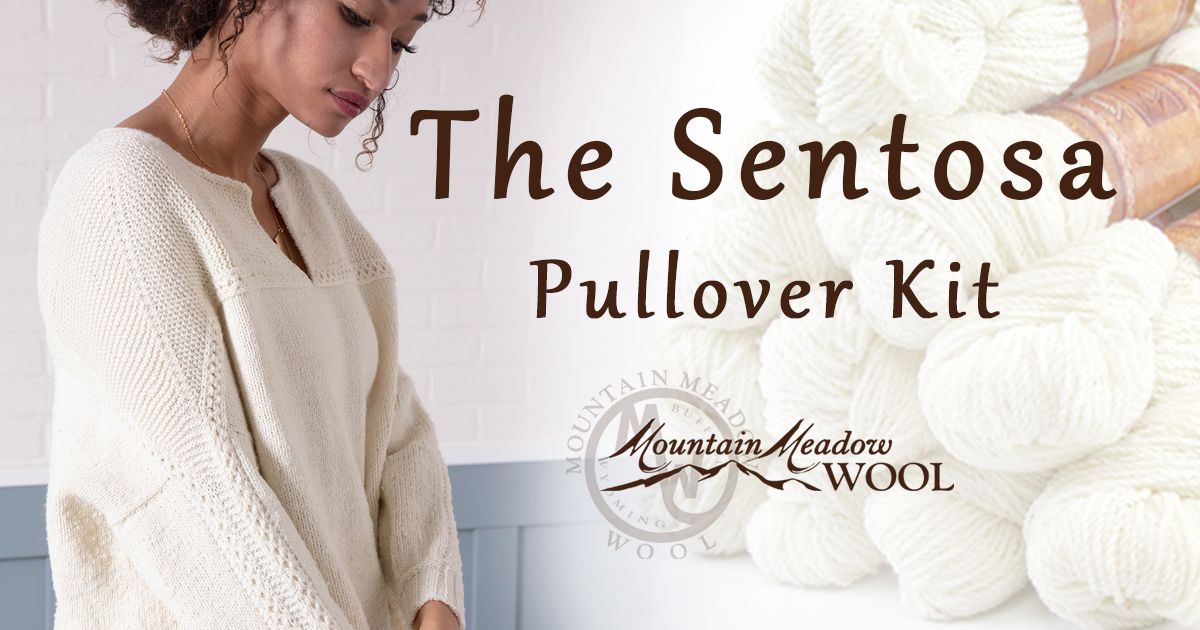 Love the Sentosa Pullover from the #woolstudio Vol. VIII Collection? Now you can get pattern and yarn as an exclusive kit from <a href="/MtnMeadowWool/">Mountain Meadow Wool</a>, featuring Mountain Meadow Cody, a 100% Wyoming Rambouillet 2-ply sportweight yarn: buff.ly/32bwrS8 #knittingpattern #knittingkit