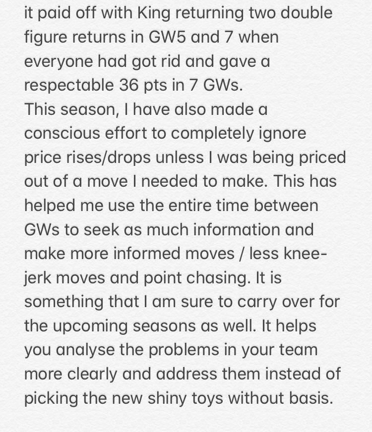 Q: If you can only say one thing. What would you say is the key to your current OR? 