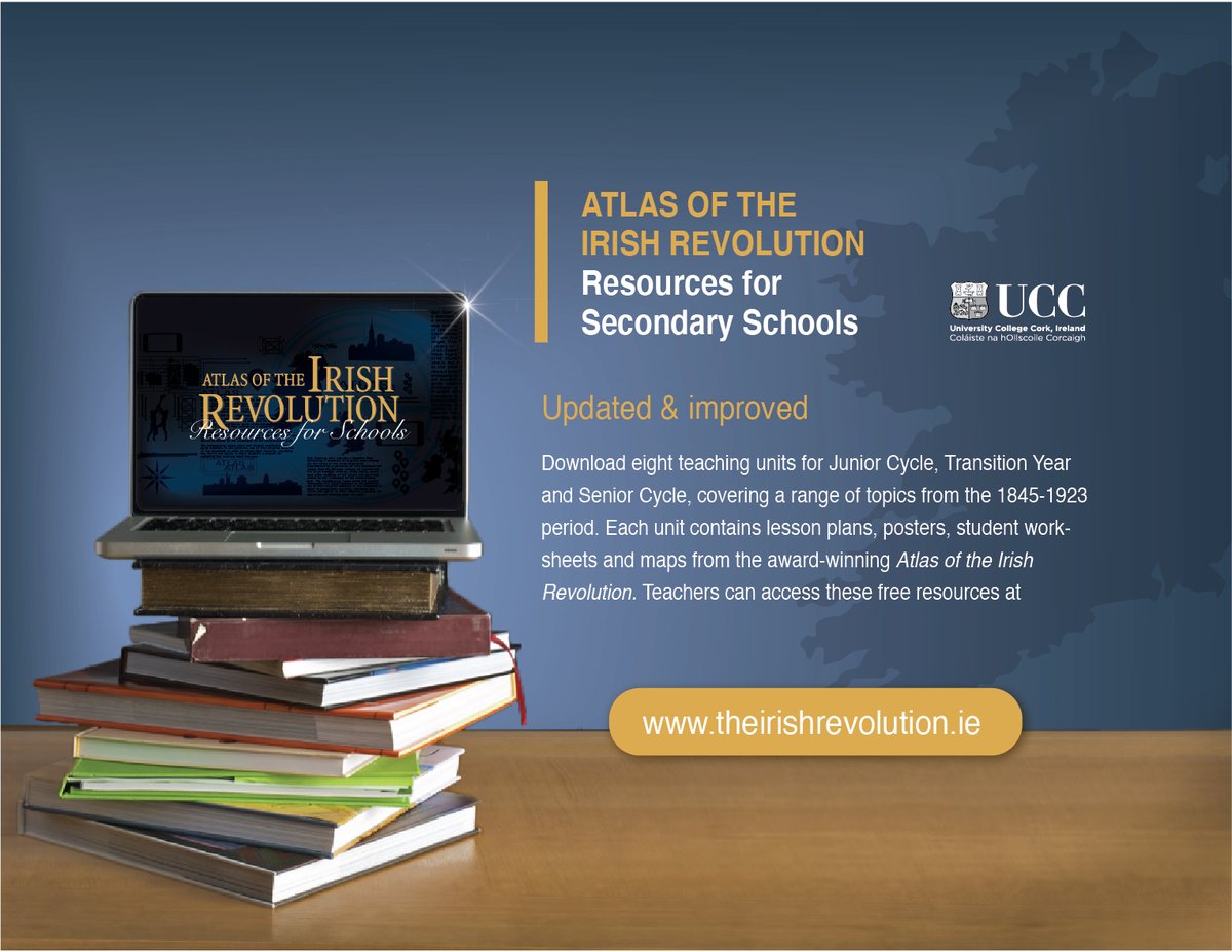 Any #history teachers out there looking for inspiration for the new school year? Check out the updated #AtlasoftheIrishRevolution resources for secondary schools from @UCC . Free to download from theirishrevolution.ie/atlas-resource… #historyteacher #edchatie