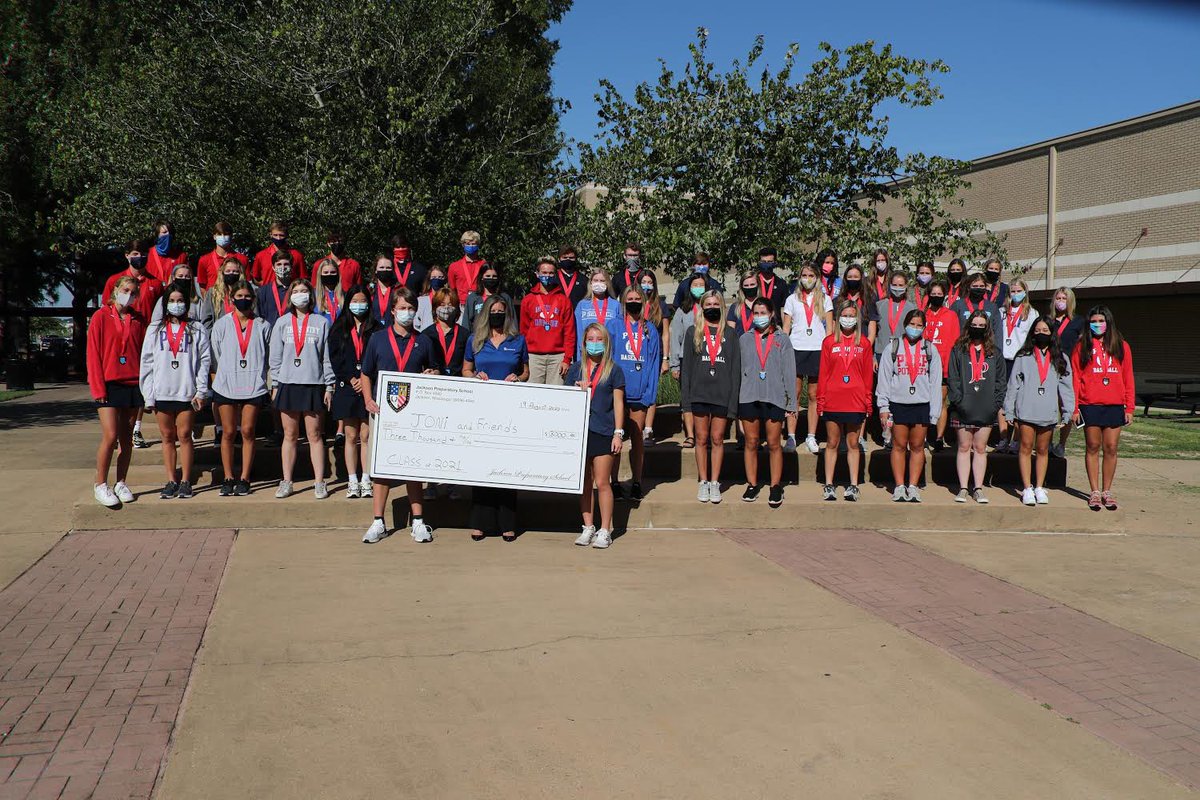 Leaders serve others! Jackson Prep Seniors donated $3000 to Charity “Joni and Friends”!!! Shown are leaders from their JR Garage sale last spring.