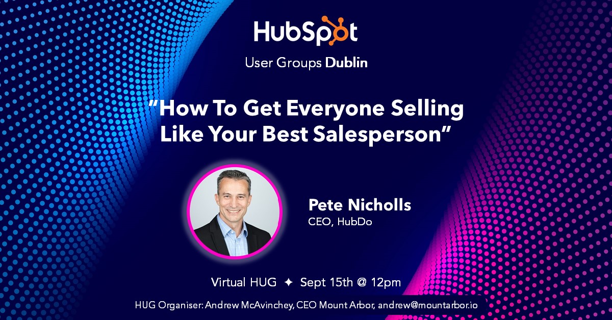 We are super excited to host our 3rd virtual gathering of Inbound enthusiasts &amp; business leaders!🙌🏼

We'll be joined by our special guest, Pete Nicholls, CEO &amp; Founder of <a href="/hubdo/">HubDo</a>.

📅 TUE, Sept 15 @ 12pm IST
Register NOW! mountarbor.io/nexthug

#HubSpot #HUG #HubSpotUserGroup