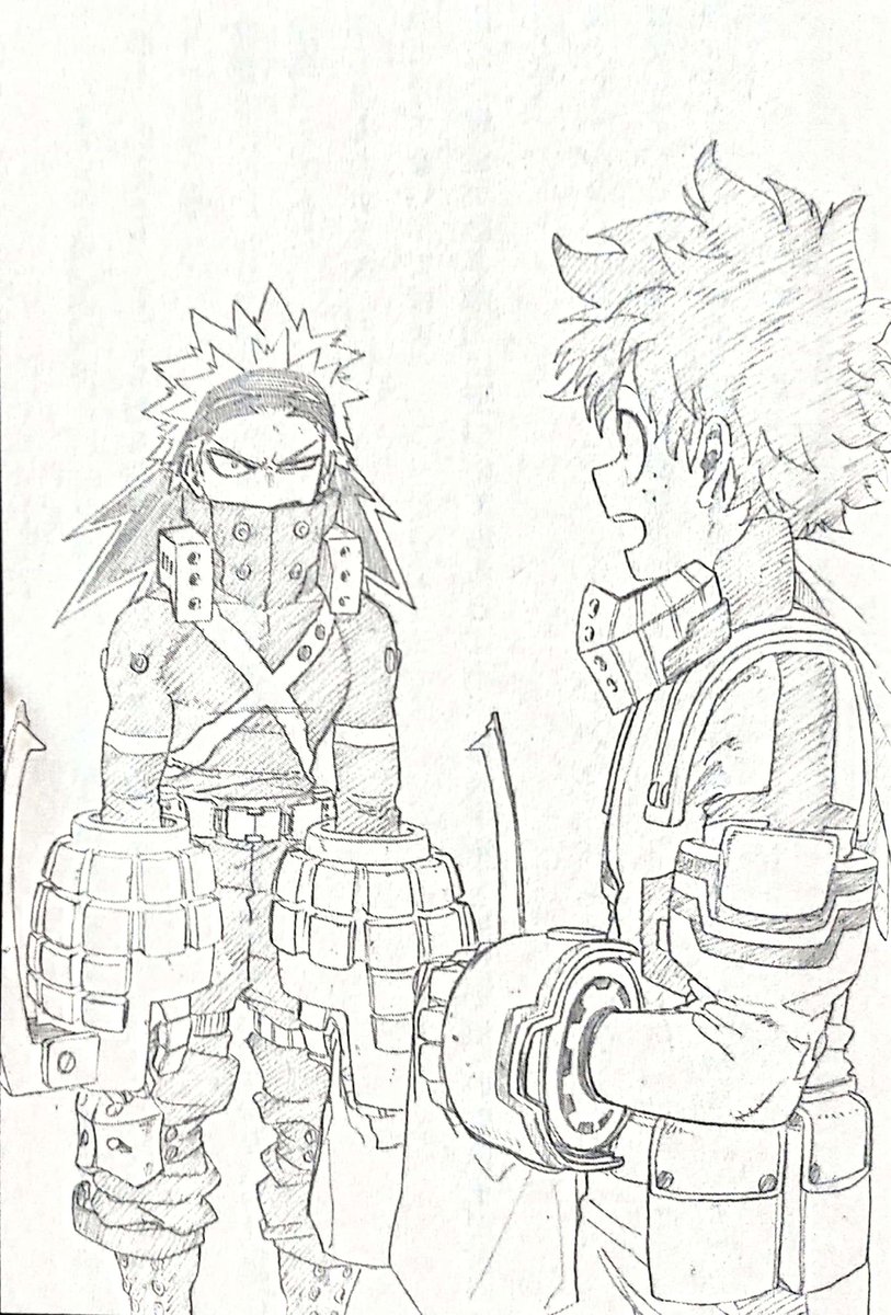 Chapter 4 of MHA Light Novel "Celebrations"Title: Childhood Friends' New Year- One day during the internship at Endeavor agency, Endeavor took Shoto away and Deku is left with Kacchan.- Deku asked where they want to have lunch but Kacchan just left and went to get his first.
