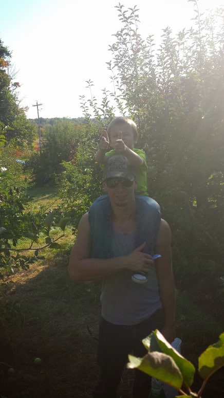It's apple picking season here in upstate.Every year I would bring my kids Apple picking.All my children loves this tradition.Danny continued the tradition Now Danny's ashes nourish 2 Apple trees in his favorite childhood park where he can continue to love nature