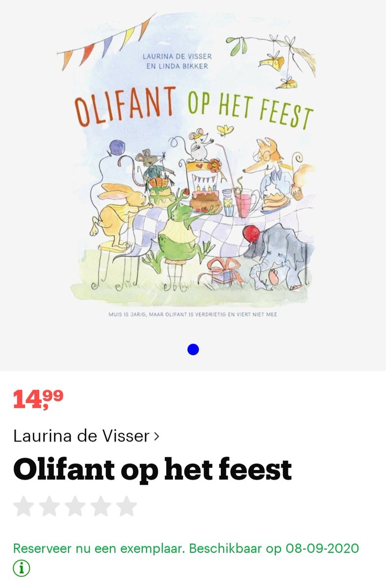 Nog maar 5 dagen en dan is het prentenboek Olifant op het feest beschikbaar. 
Wil je alvast een exemplaar reserveren? Dat kan! Dan krijg je hem volgende week met een persoonlijke groet toegestuurd. (Of steun je plaatselijke #boekhandel !)
#rouwwerk #levenskunst #auteur