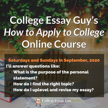 If you're applying to U.S. colleges and universities, you should take advantage of this offering. Register here; collegeessayguy.com/sub-ceg-for-sc…