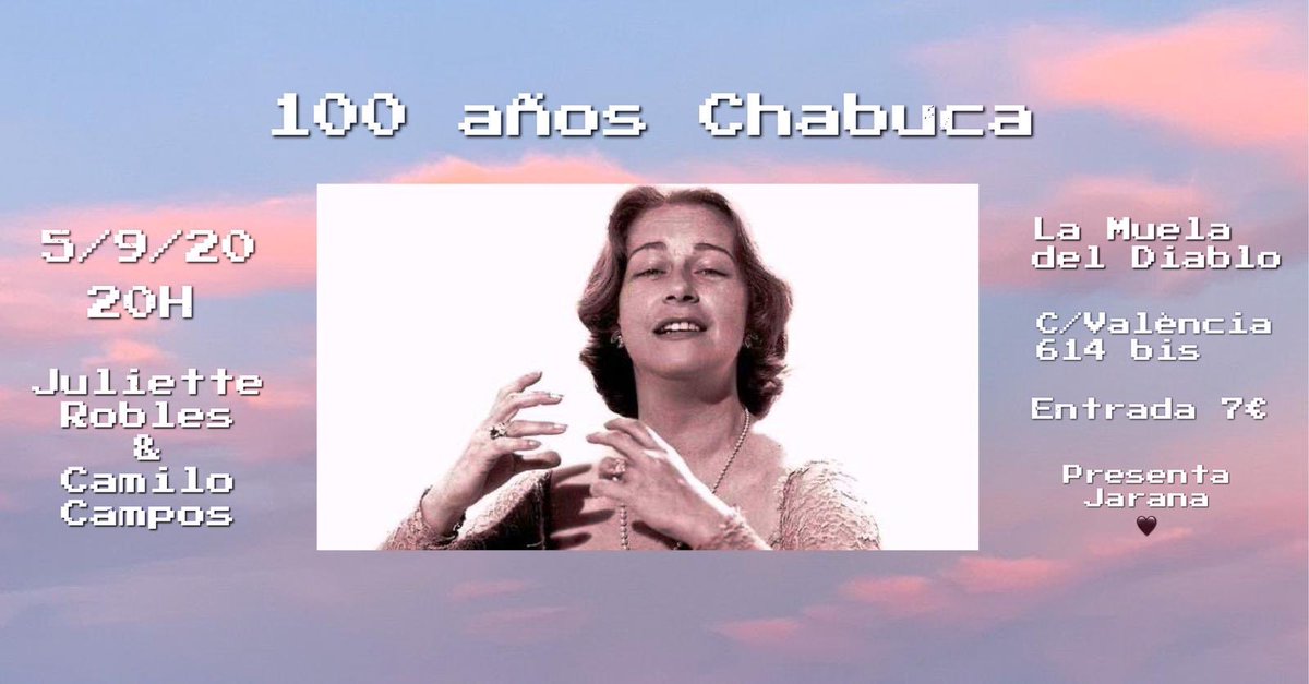 Este sábado 5 de septiembre a las 20h concierto '100 años Chabuca🌺'.
C/València 614 bis.
#barcelonaperu #chabucabarcelona #musicadirecto #vals #lando