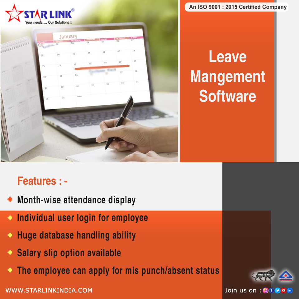 starlinkindia's tweet image. #LEAVE_MANAGEMENT_SOFTWARE
Don’t leave your workforce vulnerable with their rights, switch to Leave Management System today, and witness an untroublesome leave managing experience.

👉:bit.ly/2WBXWob
🌐:starlinkindia.com
📧:info@starlinkindia.com
#leavemanagement