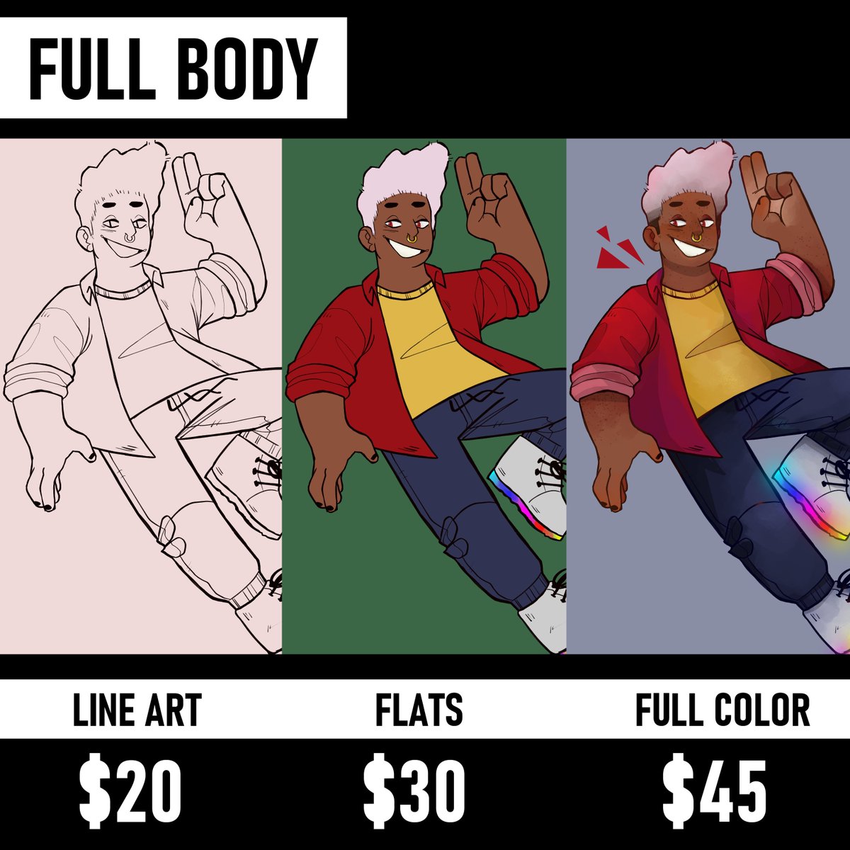 rutabones's tweet photo. Hi! I'm opening commissions! I need money for various things and currently don't have a job, so I'm doin' what I do best, and drawing! You can check out my carrd in my bio for the full run down! Thank you! <3 https://t.co/VDGwIc1HKF