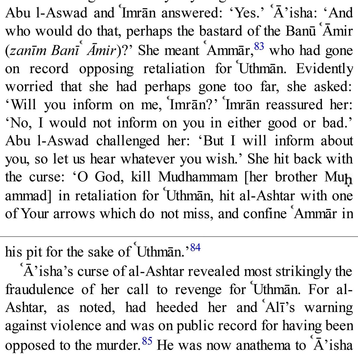 Abul-Aswad be making those good points against Aisha I don't understand how Allah can address you so openly in Surah Tahrim in front of the Alameen, and still your hatred for your Divine husband's favorite is this strong.She could have lived such a comfortable life...