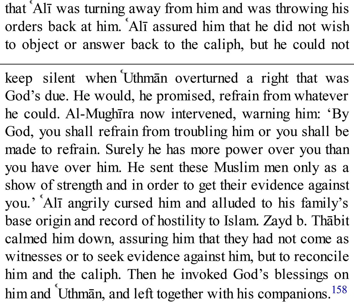 Who the hell does al-Mughira think he is threatening the Lion of Allah?And truly, Imam Ali's sincerity knows no bounds to CONSTANTLY give sound advice to usurpers of his own rights.Yet, the usurpers give their ear to the slaves of Satan instead of to the Vicegerent of God.