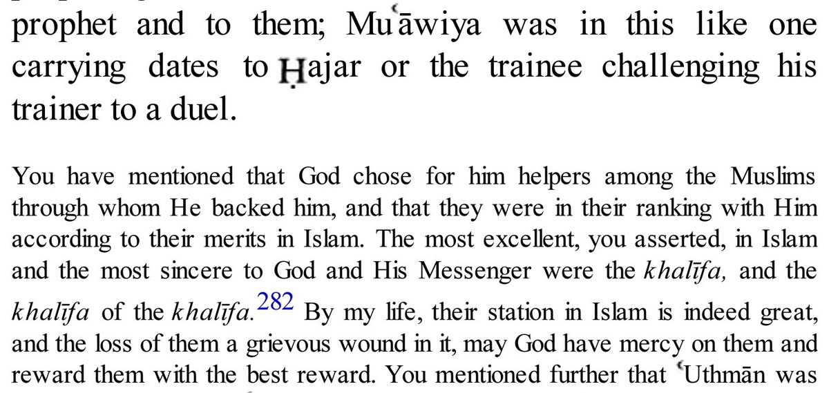 I do not doubt for a second that Imam Ali (AS) is referring to himself and Imam Hasan (AS) when he says khalīfa, and khalīfa of the khalīfa.Had Muawiya kept going until the the twelfth khalīfa, Imam Ali would surely have thrown it back at him and send his blessing on all!
