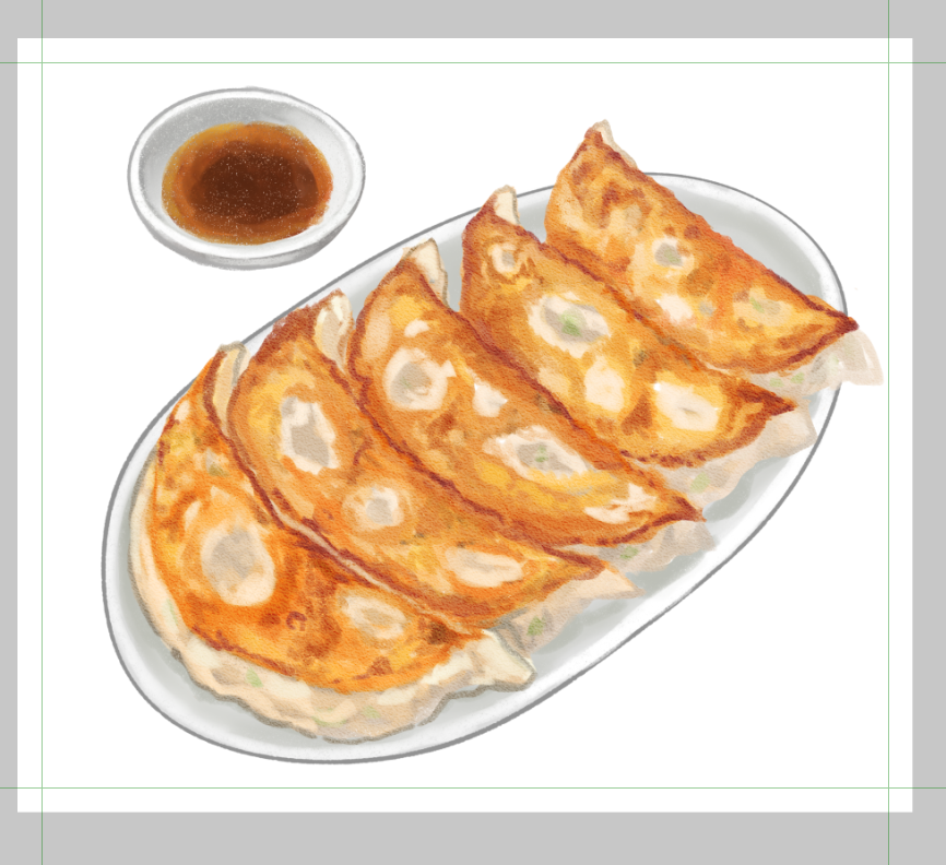 こさつね 餃子の絵