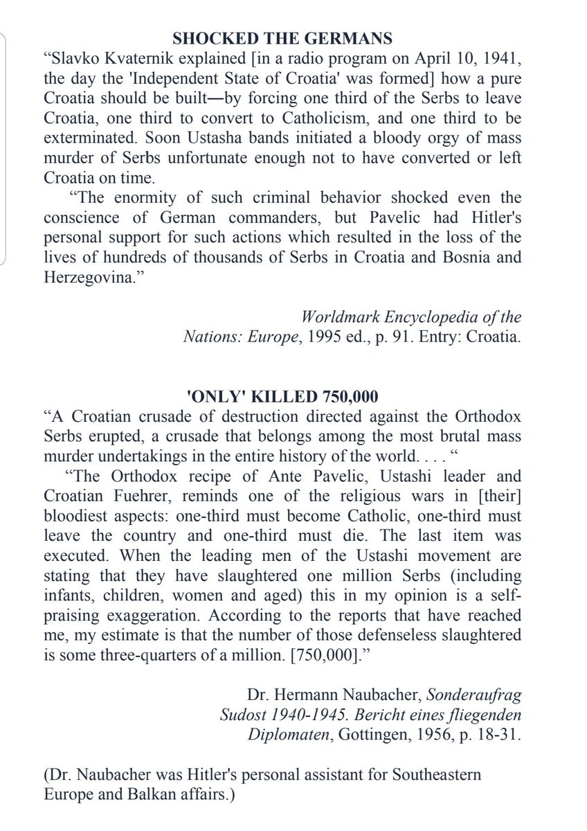 36) The participation of clergy in running conc. camps in Croatia was known by the ,,, intel services. The  #US intelligence report of Feb 23, 1943: "Massacres of  #Serbs in  #Croatia” speaks bluntly of "the bloody hands of the Catholic clergy".  http://www.ainfos.ca/98/may/ainfos00319.html