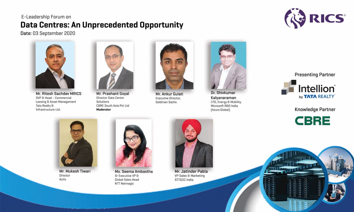 Yes, it is today!
Join us at 3 pm for the <a href="/RICSnews/">RICS</a> E-Leadership forum on 'Data Centres: an unprecedented opportunity' and explore this new segment with connoisseurs of the realty world.
<a href="/CBRE_India/">CBRE India</a> #Webinar #DataCenters #RealEstate