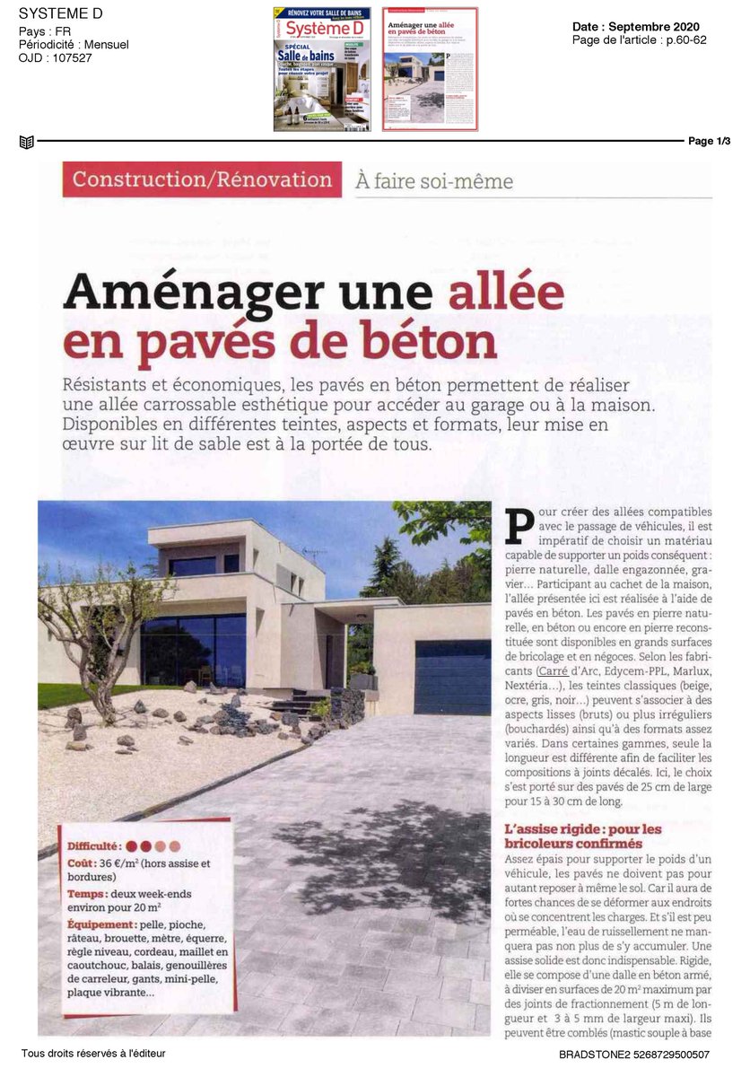 GroupeFabemi's tweet image. [SYSTÈME D] Aménager une allée en #pavés de #béton @Fabemi