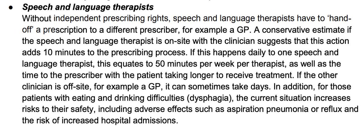 This is just the first stage of trying to have prescribing responsibilities extended to  #SLPeeps. There is rightly a long process of scrutiny to go through. Helped by member experience & expertise inc from  @HFionaRobinson &  @Shropshirevoice  @RCSLT will continue to make the case!