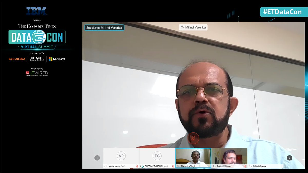 ET_Edge's tweet photo. #ETUnWired | "Bringing in AI for customer acquisition will be the way forward" quotes Milind Varerkar, General Manager β IT, The The Saraswat Co-operative Bank Ltd., at the inaugural edition of #ETDataCon
Join the live summit now - https://t.co/vK3hQ9v2J4
#DataCon #DecodingData https://t.co/7AXiA7F6f6