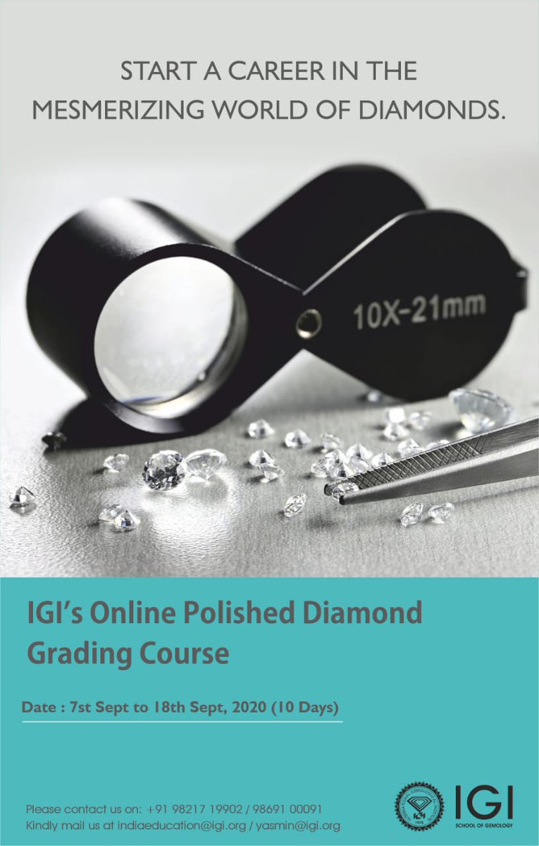 igiworldwide's tweet image. Learn everything you ever wanted to about the diamonds. 

IGI introduces the Online Polished Diamond Grading Course
To know more, click the link below: bit.ly/39uasct
or
Chat with us: bit.ly/3jNeyky

#IGIIndia #PolishedDiamondGrading #OnlineCourses #Gemology