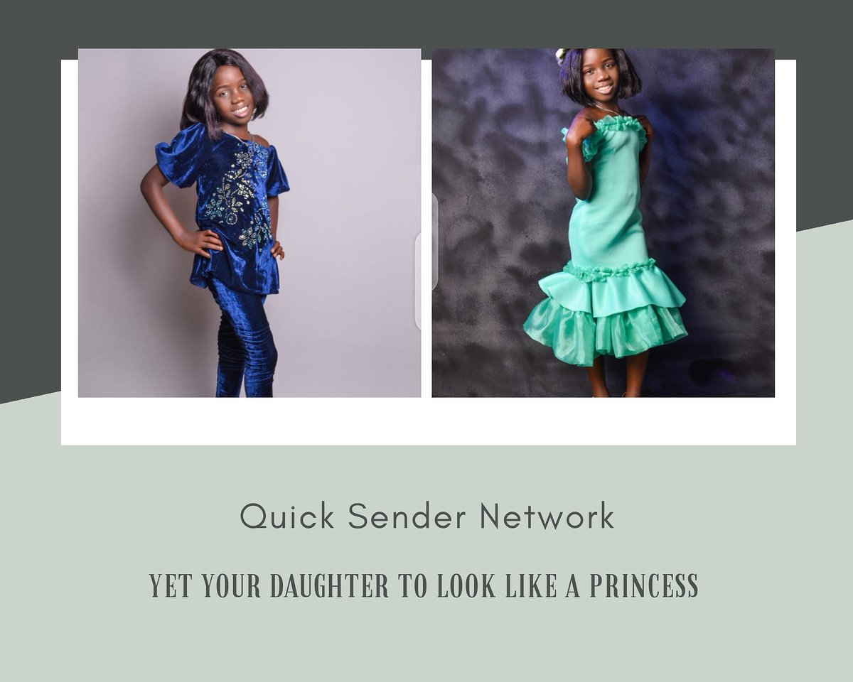 Get your daughter to look like a princess when she gets styled by Jimmy Fitables order now on Quick Sender Network

#childrenfashion #childrenwears #childrenstore