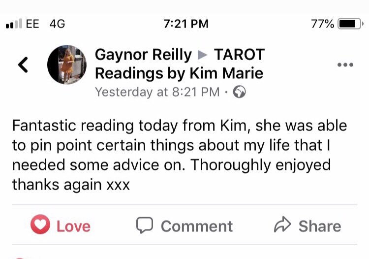 Reviews say it all 🙏🔮✨ 
Head over to my Facebook Page &amp; give it a little “like” 🥰 facebook.com/TarotReadingsb… 
#TarotReading #tarotreader