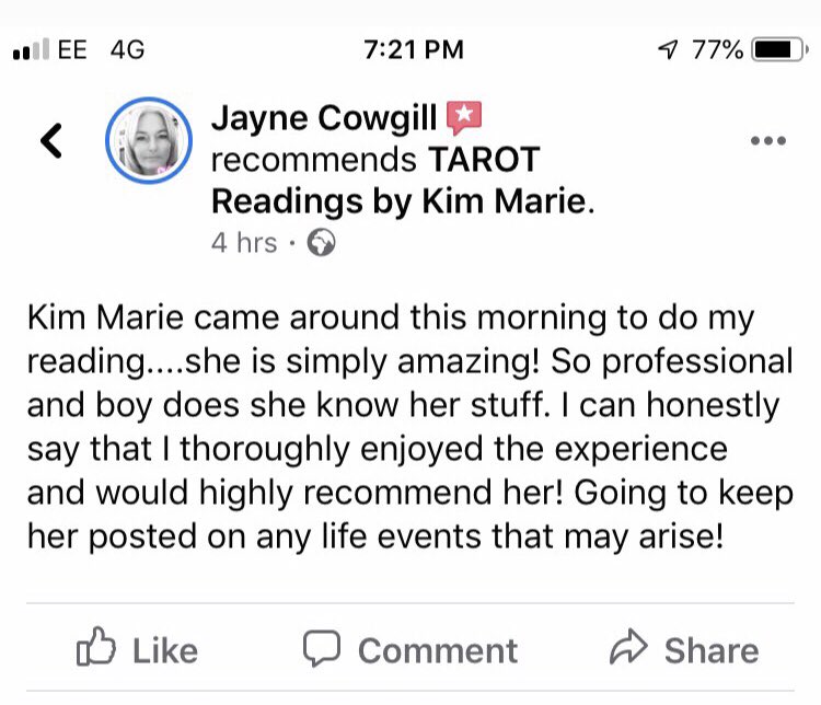 Reviews say it all 🙏🔮✨
Head over to my Facebook Page and give it a little “like” 🥰 facebook.com/TarotReadingsb… 
#TarotReading #tarotreader