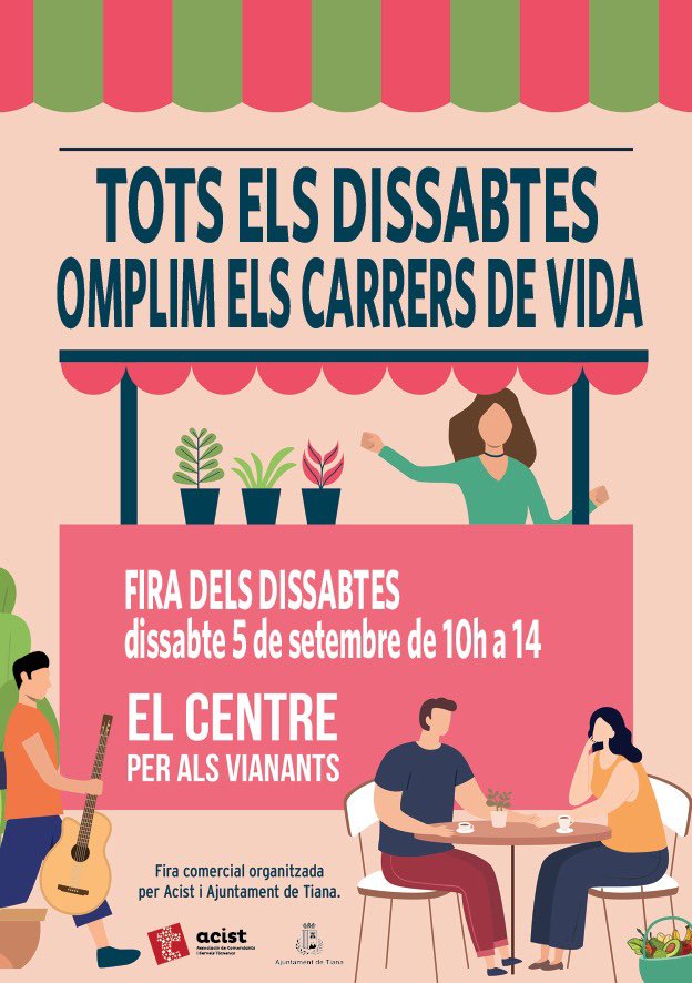 AcistTiana's tweet image. Tots els dissabtes omplim els carrers de vida
#acist #tiana #firadissabtes