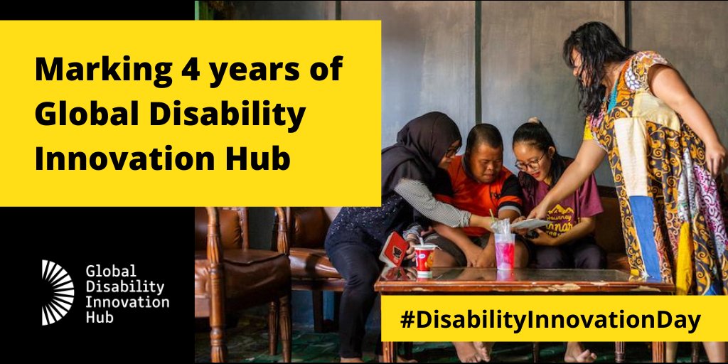 Global Disability Innovation Hub π (@gdihub) on Twitter photo Today is <a href="/GDIHub/">Global Disability Innovation Hub π</a> 4th birthday. To celebrate weβre introducing #DisabilityInnovationDay π
β
Throughout the day weβll ask βWhat if?β looking at the future of disability innovation.
We'll featuring our work & hear from friends & partners. β
β
Join us using #DisabilityInnovationDay Today is <a href="/GDIHub/">Global Disability Innovation Hub π</a> 4th birthday. To celebrate weβre introducing #DisabilityInnovationDay π
β
Throughout the day weβll ask βWhat if?β looking at the future of disability innovation.
We'll featuring our work & hear from friends & partners. β
β
Join us using #DisabilityInnovationDay
