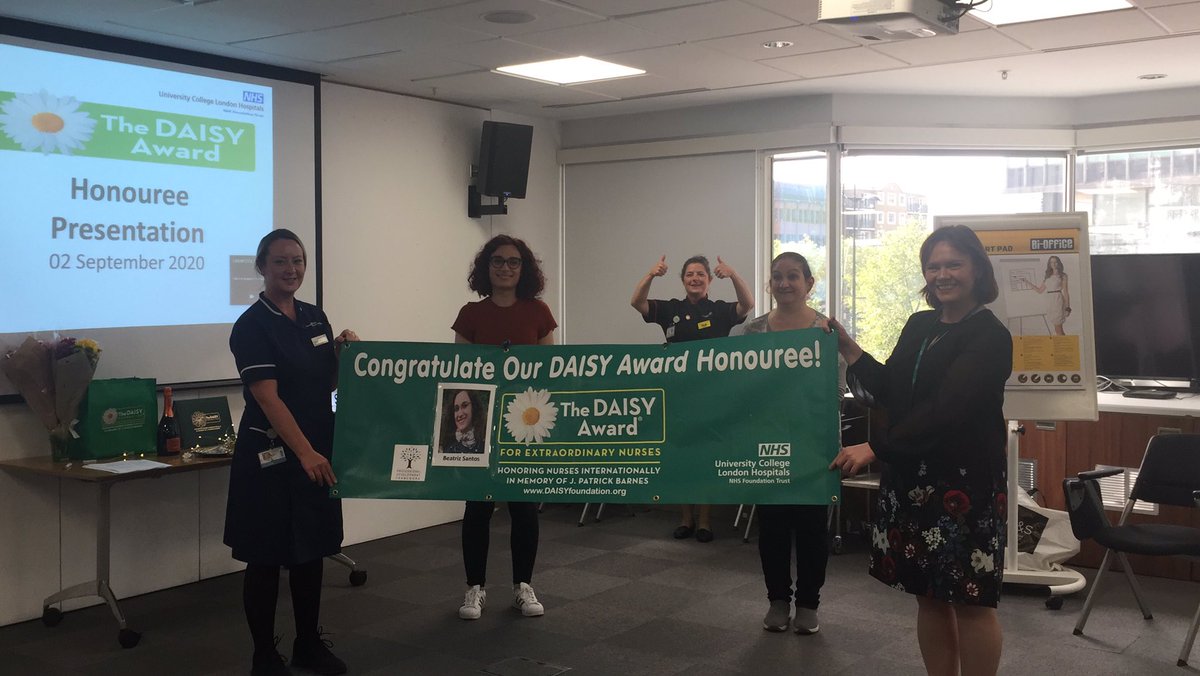 Walter Burog 💙 (@wburog) on Twitter photo Congratulations to Staff Nurse Beatriz Santos, 2nd Q #daisyaward <a href="/DAISY4Nurses/">DAISY Foundation</a> winner <a href="/uclh/">UCLH</a>! Amazing to have patient’s family reading out their nomination (consented to post photo). Thank you @FloPanelCoates @vsweeney431 <a href="/sonia2303/">Sonia Thomas</a> <a href="/NatillaHenry/">Natilla Henry</a> <a href="/HFosbery/">Hannah Fosbery</a> <a href="/LenLeda/">Leda Len Navarro-Matic</a> for supporting Congratulations to Staff Nurse Beatriz Santos, 2nd Q #daisyaward <a href="/DAISY4Nurses/">DAISY Foundation</a> winner <a href="/uclh/">UCLH</a>! Amazing to have patient’s family reading out their nomination (consented to post photo). Thank you @FloPanelCoates @vsweeney431 <a href="/sonia2303/">Sonia Thomas</a> <a href="/NatillaHenry/">Natilla Henry</a> <a href="/HFosbery/">Hannah Fosbery</a> <a href="/LenLeda/">Leda Len Navarro-Matic</a> for supporting