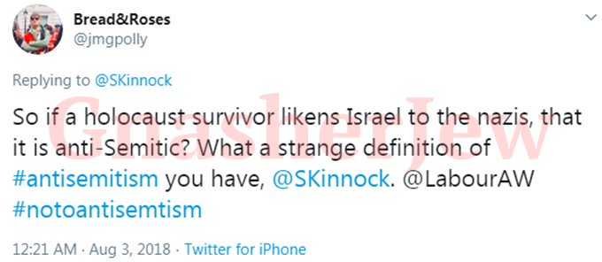 Ester tokenises Holocaust survivors to prove her point that Jews should be allowed to be called Nazis.Let us make this clear comparing a Jew, or Israel to Nazis is one of the worst slurs you can say to a Jew, we say this as children and g/children of Holocaust survivors. 5/