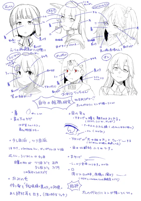 めっちゃ色んな人に絵柄を真似してもらったので、セルフで自分の絵柄を研究してみたよ!
みんなの研究度合いがエグくて、新たな発見もたくさん……!めっちゃ勉強になりました
本来の趣旨とは逸れてるんでタグはなしで 