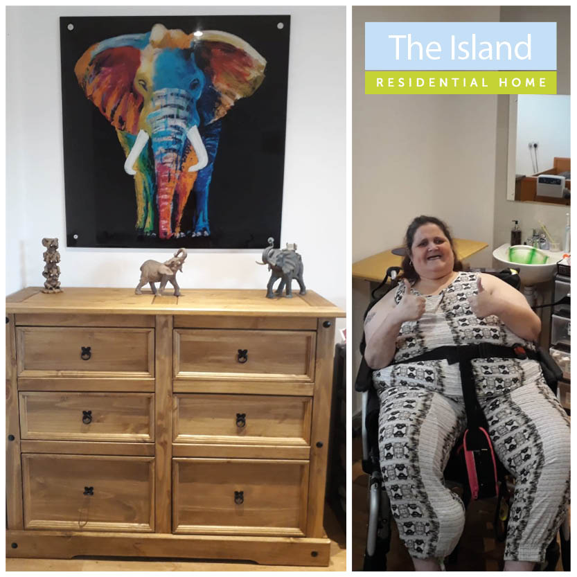 Resident Louise is extremely happy with the furniture 🛋️ she recently purchased and helped 🔨 put together! #KentCareHome