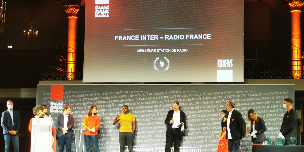 radiofrance's tweet photo. #GPDM2020 @franceinter nommée meilleure radio 📻😍 Une récompense qui vient confirmer le formidable succès de la 1ère radio de France avec ses 6 614 000 auditeurs chaque jour. https://t.co/ahyl1c3i3D