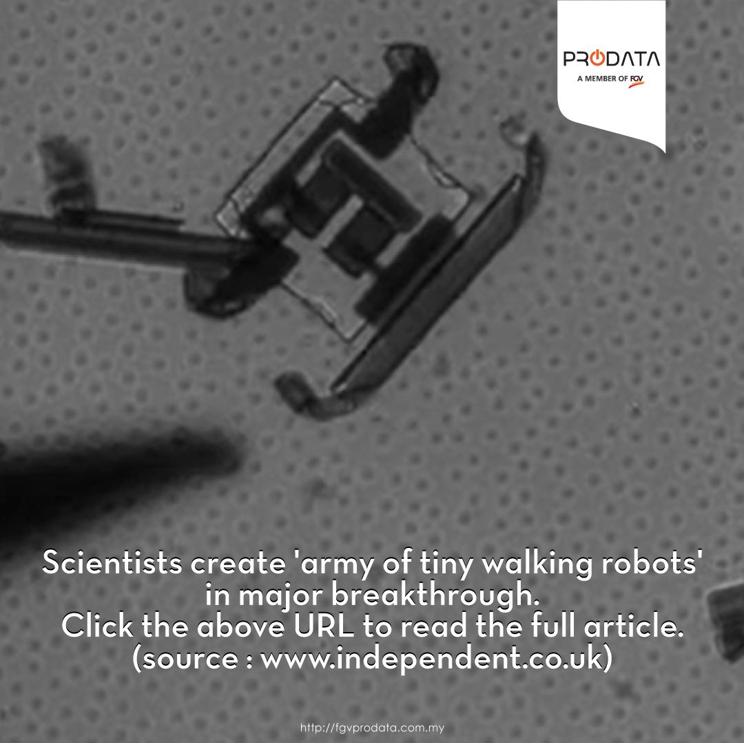FProdata's tweet image. Scientists create an &apos;army of tiny walking robots&apos; in major breakthroughs. Please click this link to read the full article bit.ly/3hVl9In. #fgvprodata #Technologysharing