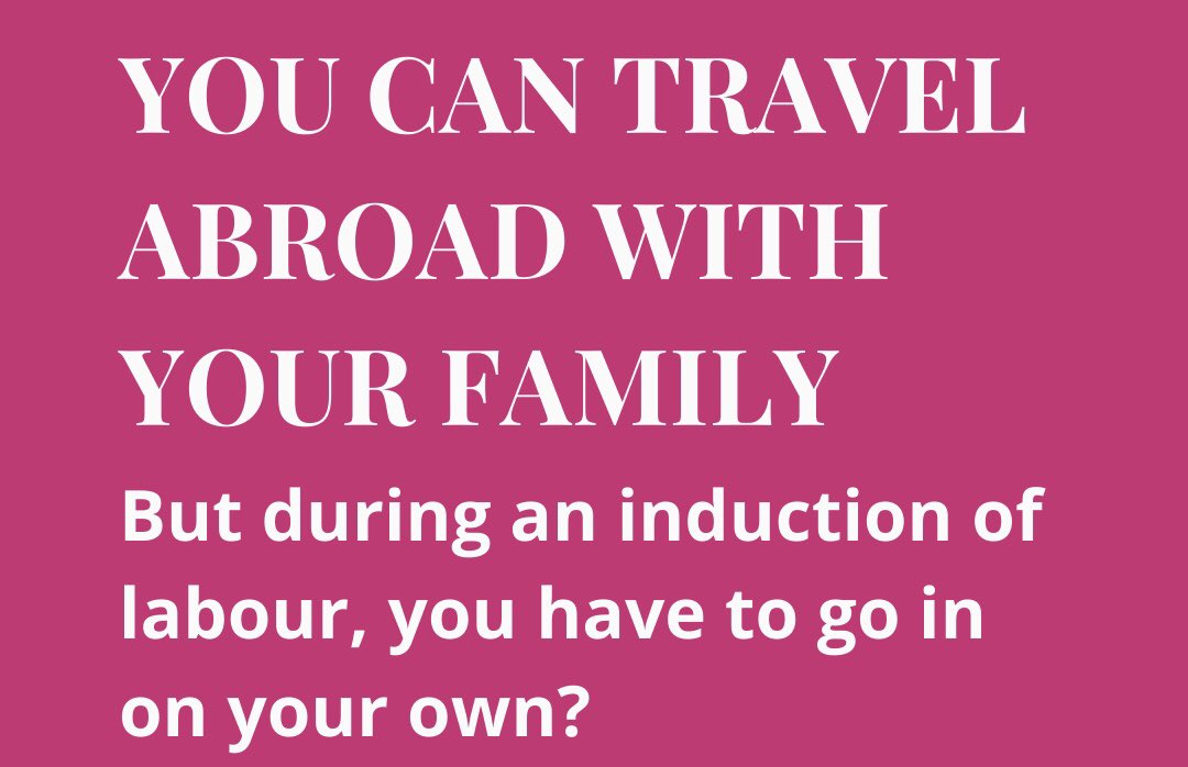 Women and birthing people would like choices. The choice to have someone accompany them during their induction. It’s time change the current policy. <a href="/MattHancock/">Matt Hancock</a> <a href="/BorisJohnson/">Boris Johnson</a> <a href="/CMO_England/">Professor Chris Whitty</a> <a href="/NHSuk/">NHS</a> #birthworkersunited #butnotmaternity #doulasupport #birthrights #lockdownbirthrights