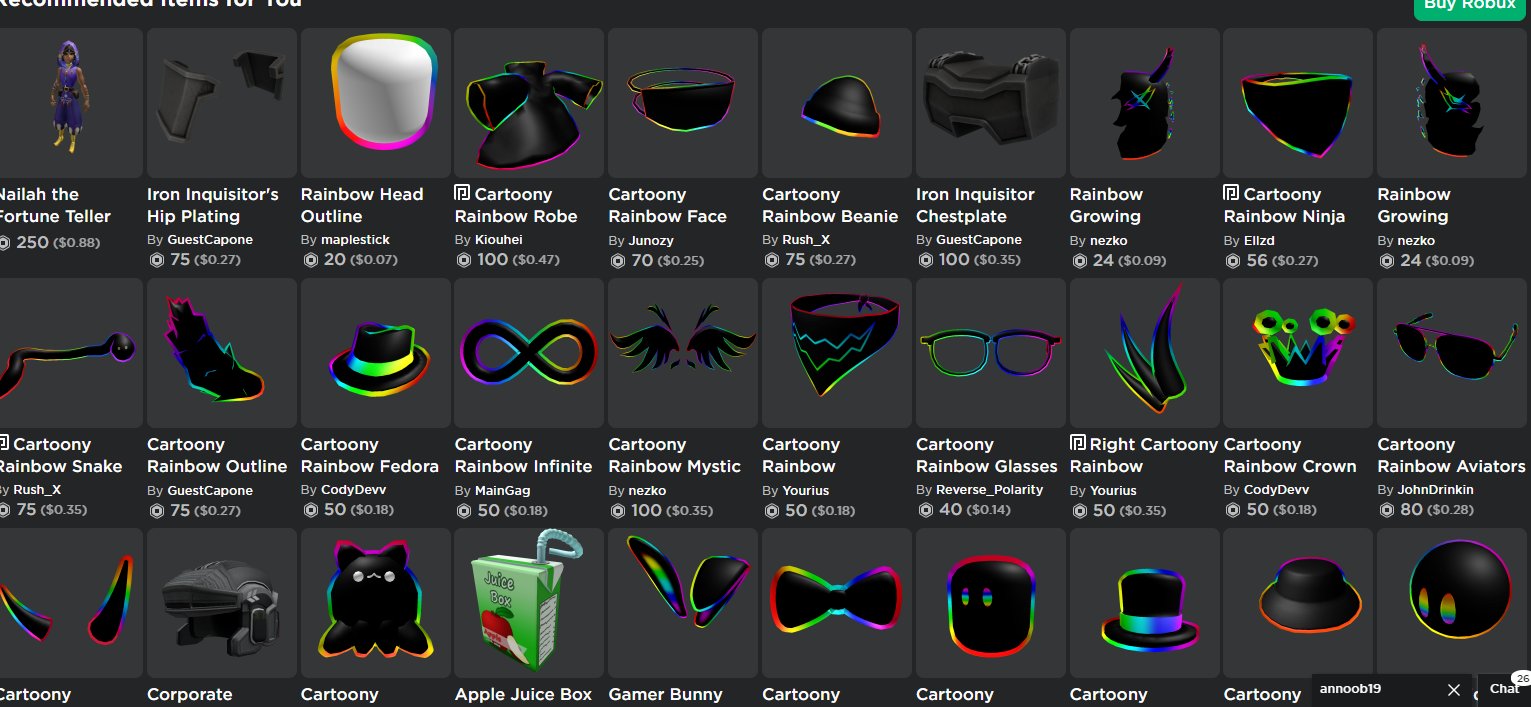 Rippergfx On Twitter Stg I Click On One Rainbow Item And You D Think Its Pride Month Again - bunny box robux
