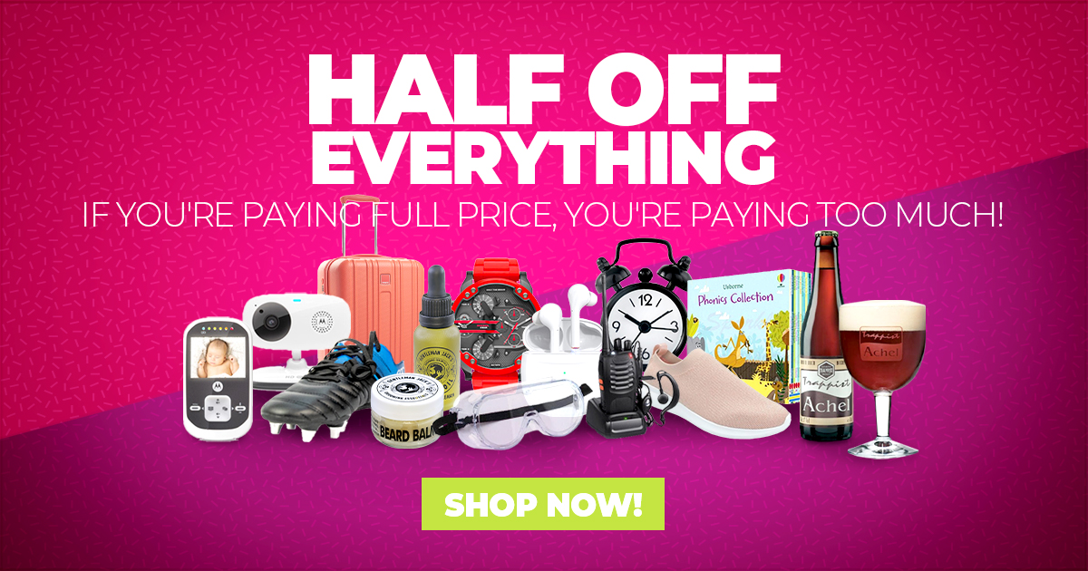 OneDayOnlycoza's tweet photo. We're taking half off everything today AND we're giving you + your better half (whoever that may be) a chance to win R1 000 voucher each! To enter: 1. RT and tell us what you'd buy on the site today &amp; 2. tag your other half https://t.co/VYChX3Hl4p 

Winners announced at 5pm! https://t.co/AuPSlsSSN6