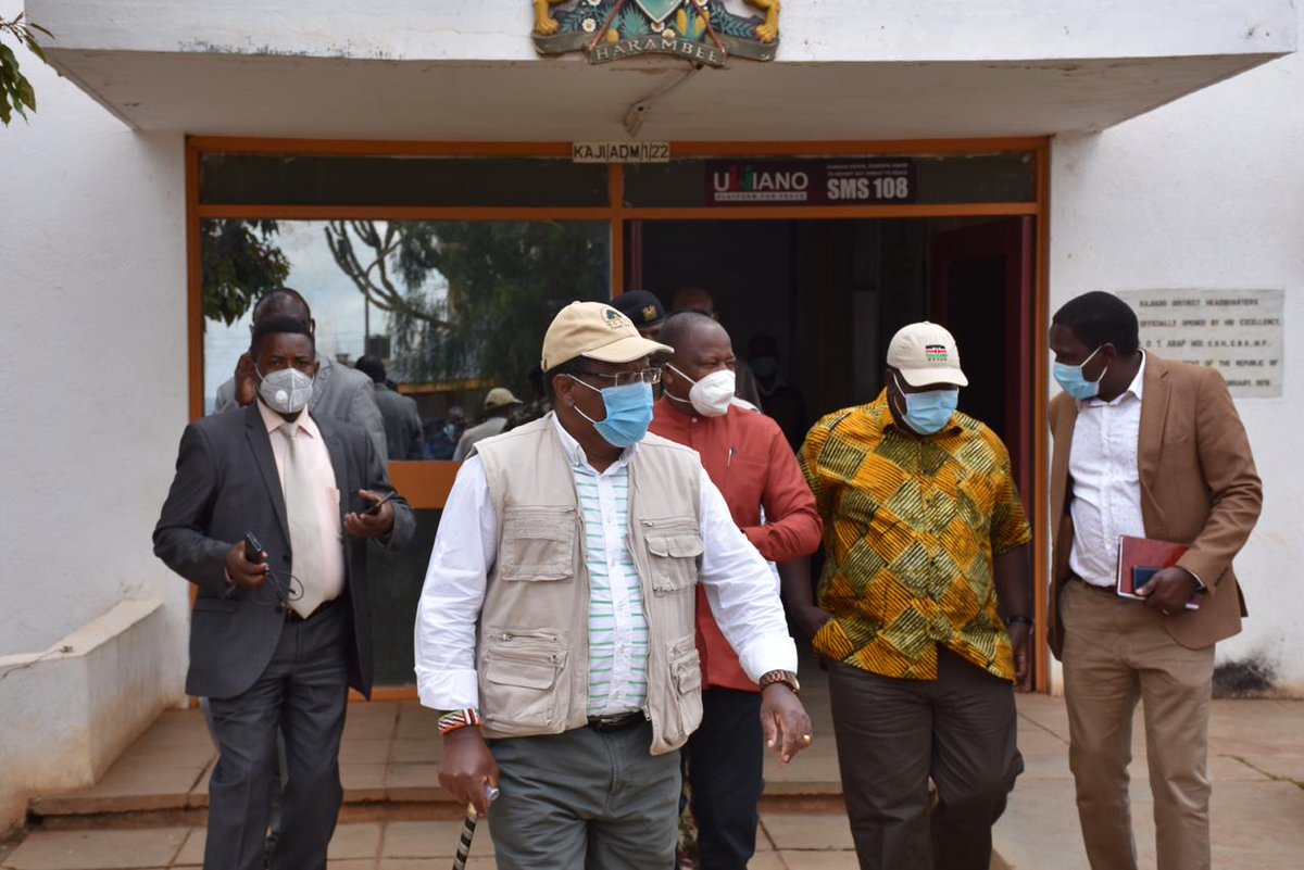 GDUDelivery's tweet photo. Cabinet Secretaries Fred Matiangi, Keriako Tobiko and Mutahi Kagwe are currently in Kajiado County. They are engaging local leaders on National Government development agenda and assessing projects implementation in the county https://t.co/GsIKyVRfIc