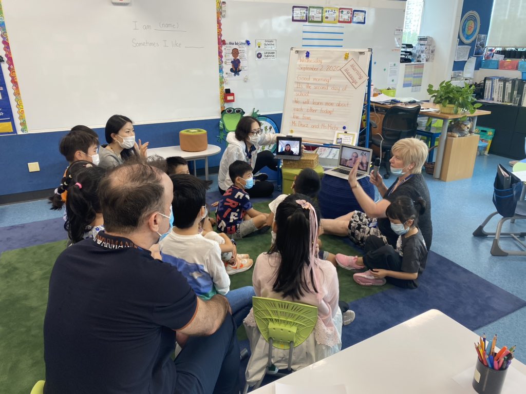 Our teachers and Instructional Partners are amazing! Navigating the challenges of hybrid teaching and learning with enthusiasm and grace #learnisb 💫🐉💻