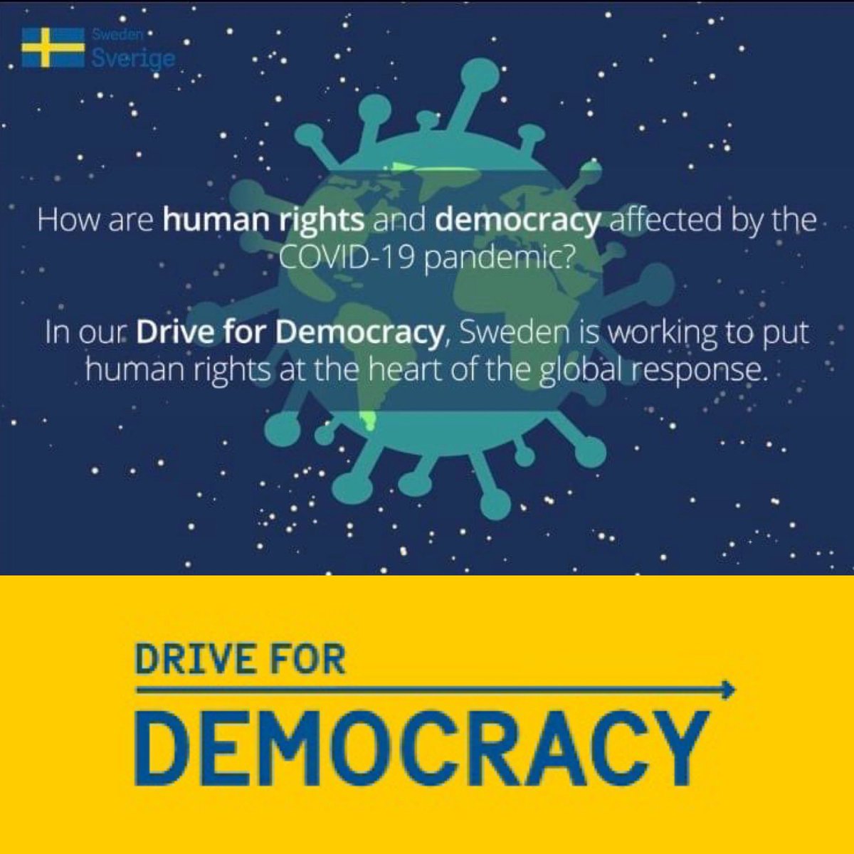 Thread: #COVIDー19 must not be a vacuum for further democratic backslinding.

Sweden’s #DriveforDemocracy continues in full force to counter the negative impacts of #COVID19 on #HumanRights #democracy #RuleofLaw

 🇸🇪 has increased its support for the following actors (11 MUSD):