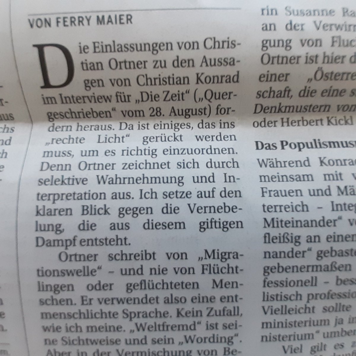 PeterWesely's tweet photo. #ferryMaier @Menschen_Wuerde Gastkommentar in @DiePressecom als Antwort auf @OrtnerOnline - Fakten als Antwort gegen "entmenschlichte Sprache" und "vermischung von Begriffen" https://t.co/6RuhEv56Ez