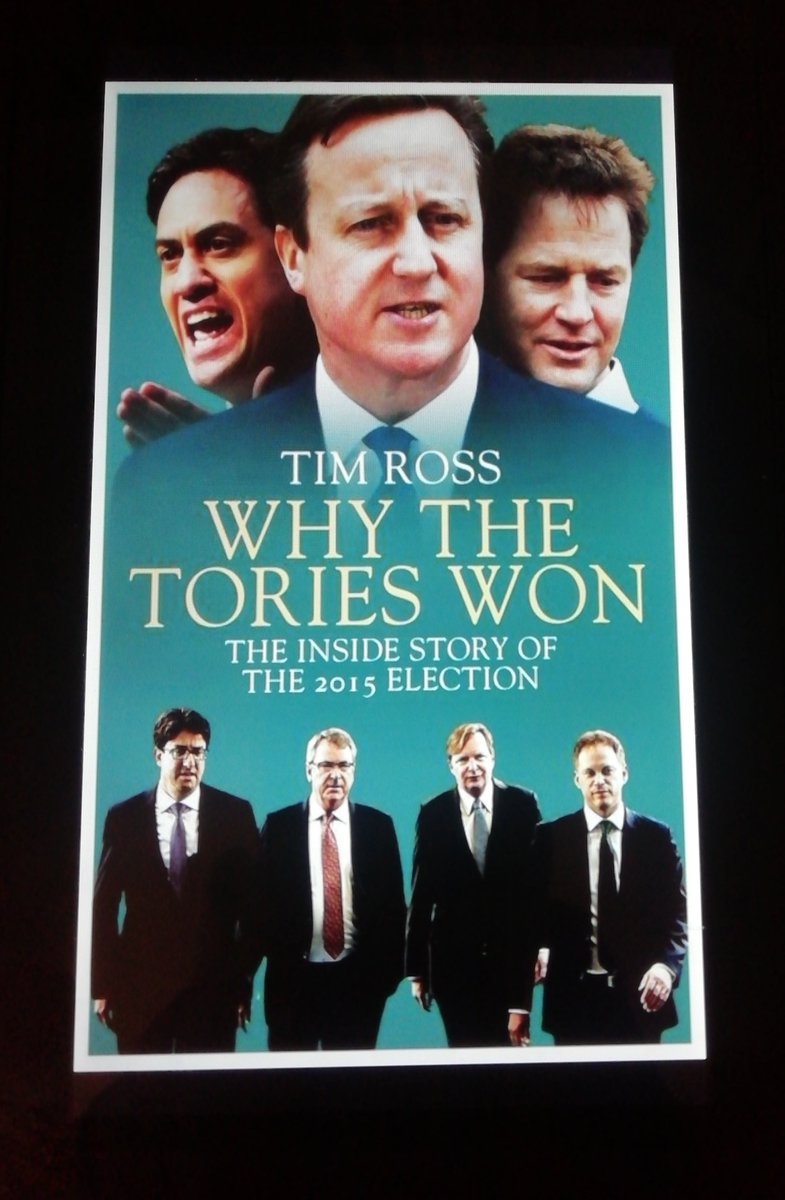 Book 70 was Why the Tories Won by Tim Ross. It's a reminder of how slick Lynton Crosby's machine was in 2015. It's a very good but incomplete picture, with some themes not getting the same deep-dive as others. I've got a Corbyn book arriving today, so this was background reading.