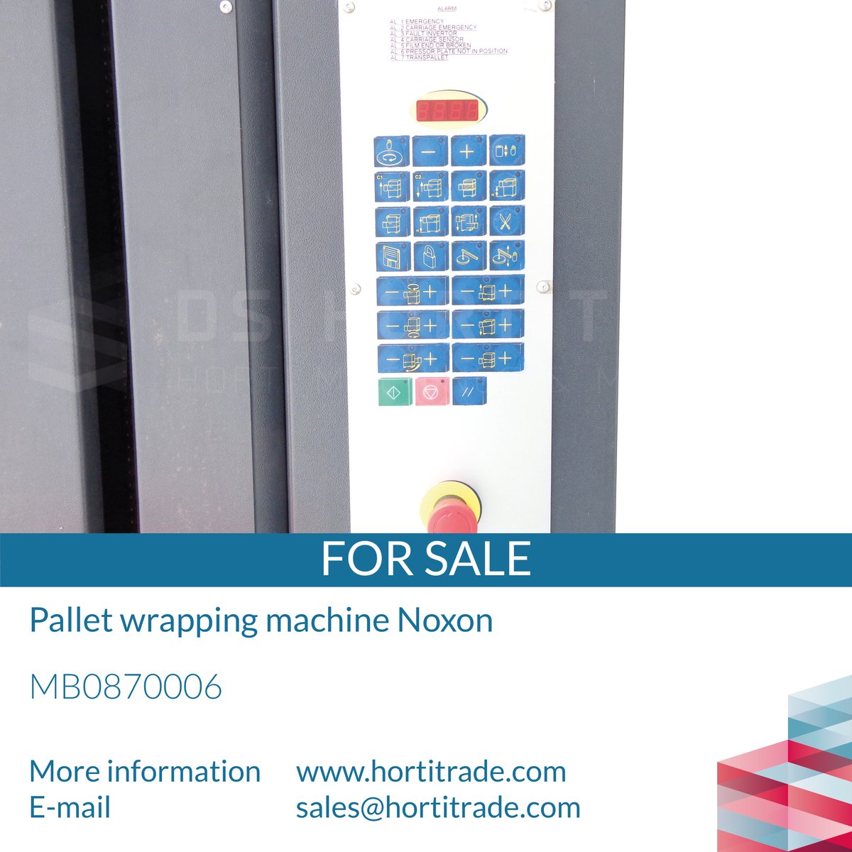 Today we have the following occasion in the spotlight: Used Noxon Pallet wrapping machine – type Freesby

Check out our website for more information:
hortitrade.com/en/catalog/mb0…