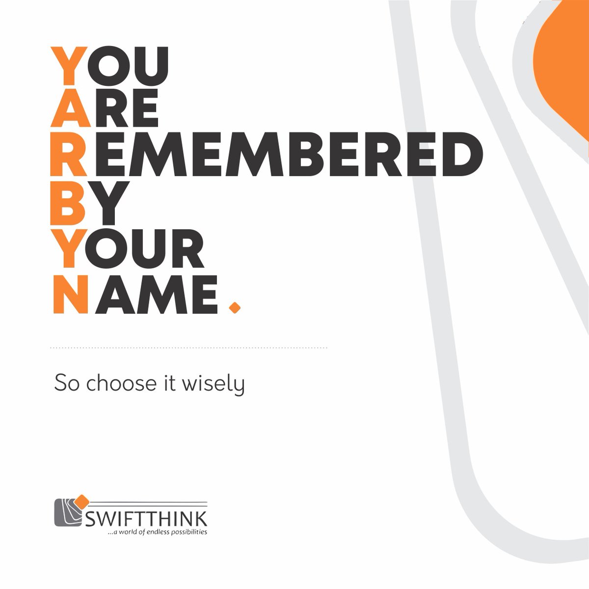 swiftthinkNG's tweet image. Ensure your name is unique and memorable; avoid unusual spellings; make sure it’s available for registration with the government; make sure the .com domain name is available also; make sure you’re happy with the name too.
#SwiftThink #BusinessInsight