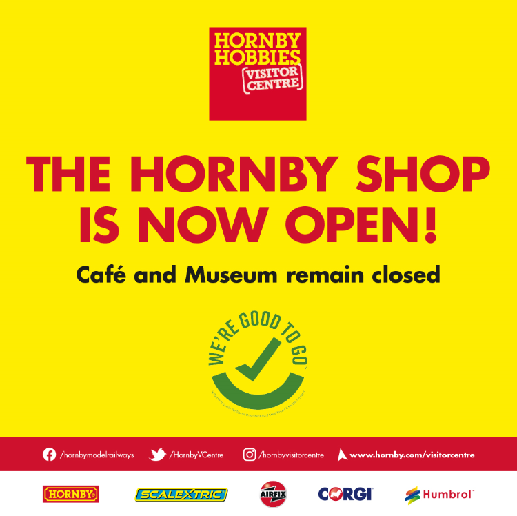 We are pleased to confirm the Hornby Shop in Margate, Kent is NOW OPEN!

#humbrol #modelling #hornby #modelrailway #shop #nowopen #shopreopening #margate #kent #scalextric #corgi #humbrol #visitmargate #staysafe