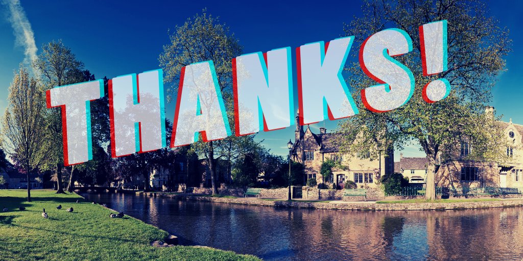 Thanks for joining us!! 

See you next week, just use tag #COTSWWOLDHOUR and we'll do the rest.