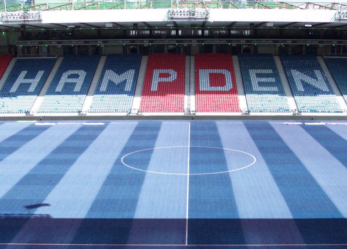 #5 - Turn The Hampden Pitch BlueThis would be a class act and I think it would also make the Rangers players representing Scotland play a lot better, thus improving results! 