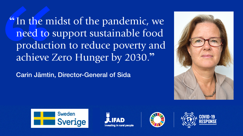 IFAD's tweet photo. Supporting small-scale farmers and rural people in the frontline of #COVID19 is a crucial step towards a world without poverty and hunger.

@Sida @SidaCarin https://t.co/mVxQ8k7ptg