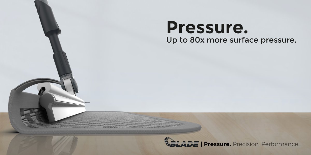 motorscrubber's tweet photo. Introducing BLADE, the Power Squeegee’s sharp edge exerts up to 80x more surface pressure onto the Ultra-Microfibre* resulting in more dirt removed with each clean.

Discover more: https://t.co/9UEjK7JsB2
*compared to conventional flat mops. 

#cleaning #innovation #mopping https://t.co/uMioHZ4eOW