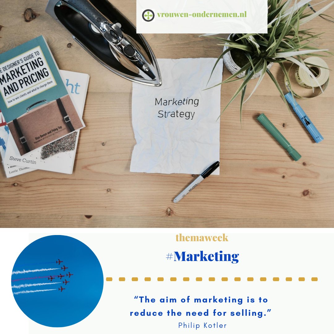 Jouw marketingplan: het plan de campagne om jouw bedrijf en jouw aanbod in de markt te zetten én je doelgroep aan te zetten tot de aankoop van jouw aanbod. Hoe zit het eigenlijk met jouw marketingstrategie?

vrouwen-ondernemen.nl/ondernemen/voo…