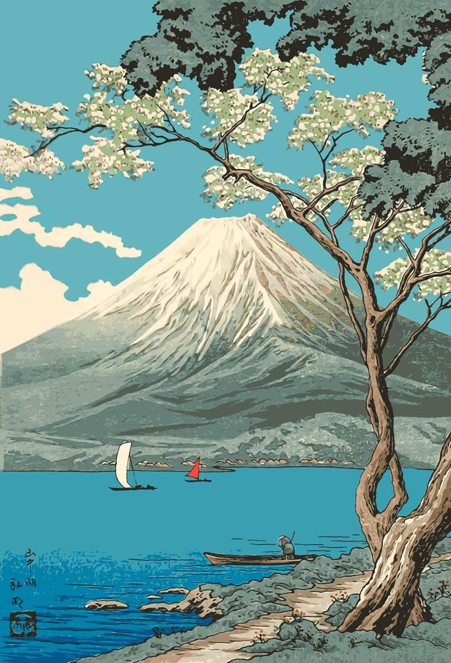 MenschOhneMusil's tweet photo. Mt. Fuji from Lake Yamanaka-  Takahashi Hiroaki. https://t.co/Ti3g9EsHva
